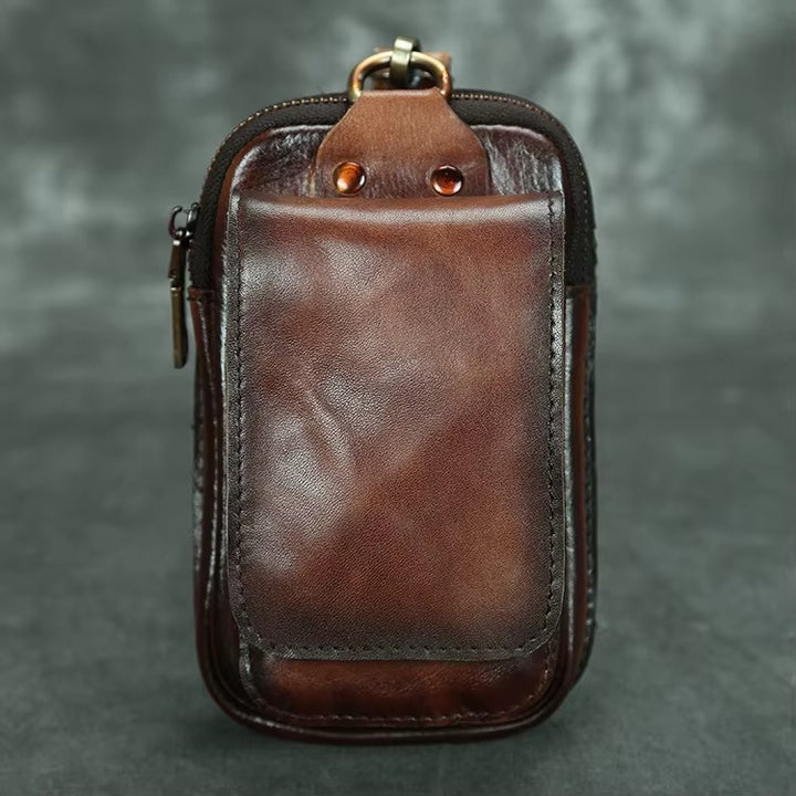 Herren Leder Hüfttasche Gürteltasche
