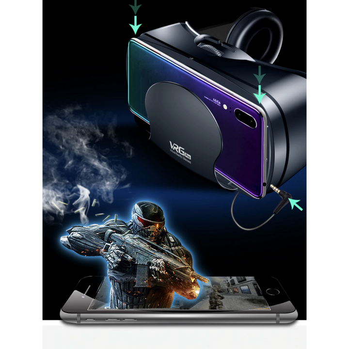 "Intelligente VR Brillen mit 3D-Audio, Vollbild-Display und verstellbarem Design für ein immersives Erlebnis."