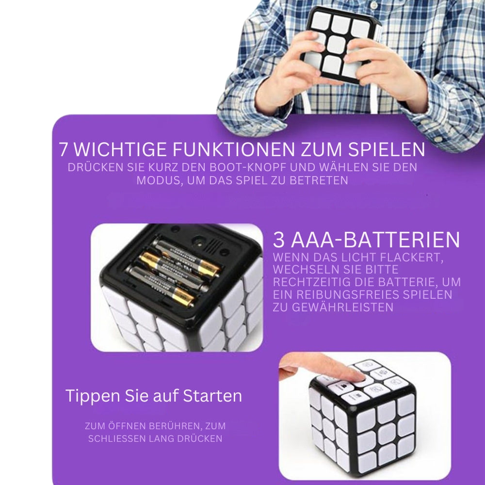 Intelligentes Rubik's Cube Puzzle, stilvolles Design, verbessert kognitive Fähigkeiten, ideal für alle Schwierigkeitsstufen.