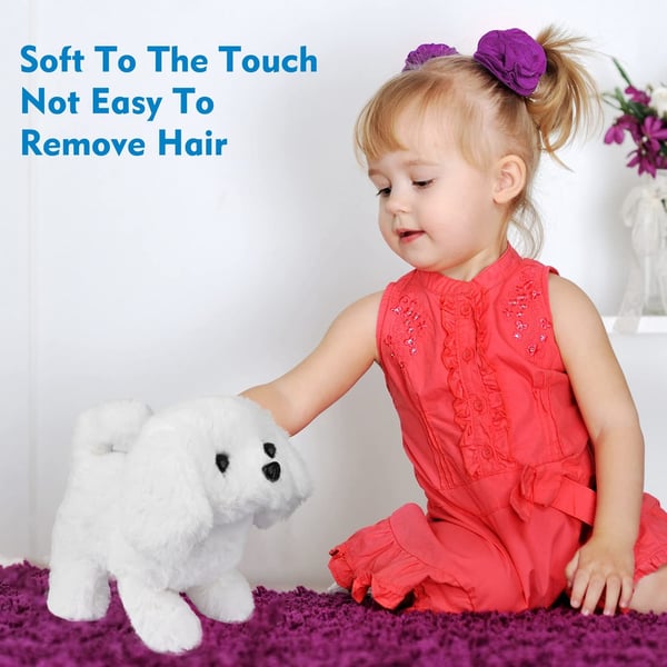 Interaktiver Plüschhund für Kinder, schwanzwedelnd und laufend, realistisches Design, idealer Spielkamerad, tierisch süß.