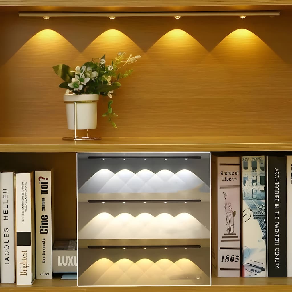 Kabellose, wiederaufladbare LED-Leuchte mit Bewegungssensor, ideal für dunkle Räume, einfache Montage, dimmbar und einstellba