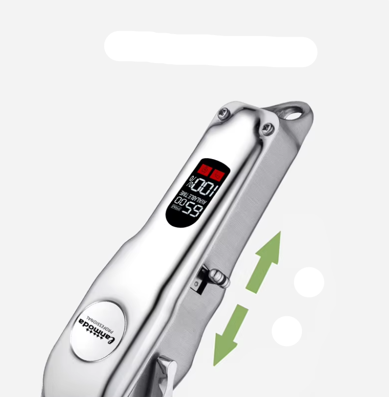 "Kabelloser, leiser Haustier-Trimmer mit Edelstahl- und Keramikklingen und Aufsätzen für Hunde und Katzen."