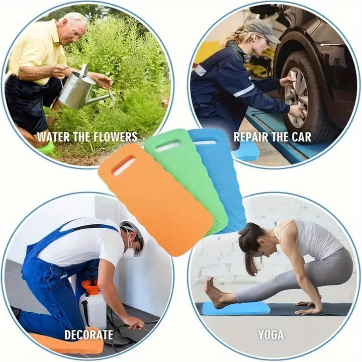 Komfortable, rutschfeste Garten-Kniepolster in leuchtenden Farben für schmerzfreies Gärtnern und stabilen Halt.