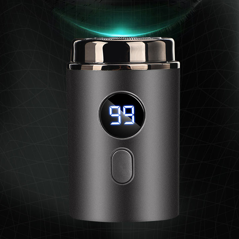 "Kompakter elektrischer Rasierer, Avocado Grün & Stjern Silber, USB-C, für Reisen, wasserdicht, hygienisch waschbar."