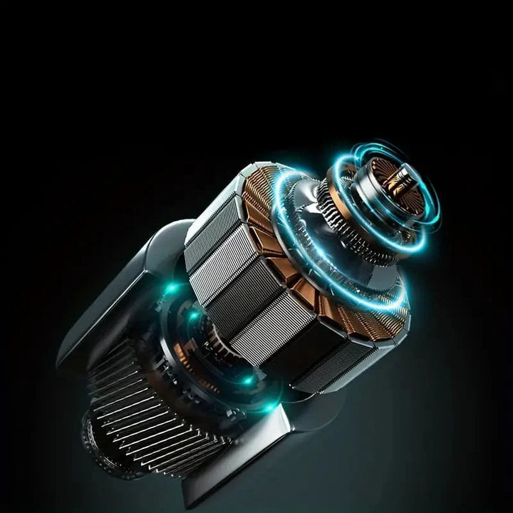 "Kompakter elektrischer Rasierer, Avocado Grün & Stjern Silber, USB-C, für Reisen, wasserdicht, hygienisch waschbar."