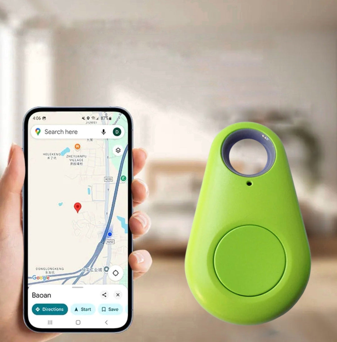 Kompakter Mini GPS-Tracker für Kinder, Haustiere; erhältlich in Blau, Grün, Rosa, Schwarz; bietet diskrete Sicherheit.