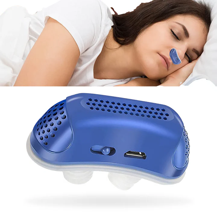 "Kompaktes Micro CPAP-Gerät gegen Schlafapnoe, tragbar und leise, ideal für Reisen, aus weichem Silikongel, Anti-Schnarch."