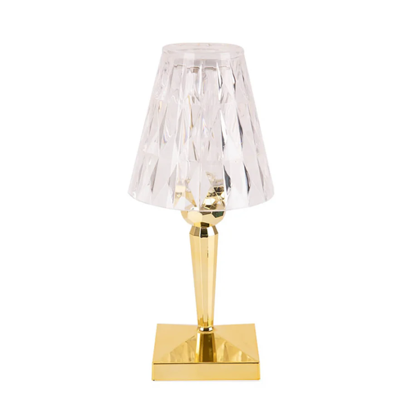 Kristall-Tischlampe mit funkelndem Design, in Silber, verleiht elegantes Ambiente, ideal für moderne und klassische Räume.