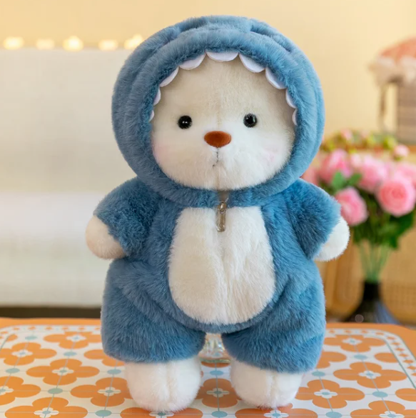 "Kuscheliger Plüsch-Bär: Weiches, plüschiges Material, ideal als Geschenk für Kinder und Erwachsene, trostspendender Begleite