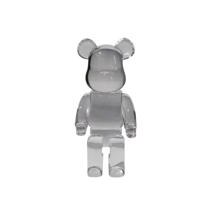 "Lebendige Bearbricks Skulptur mit buntem Design, ideal als stylische Tischdekoration und Sammlerfigur, aus Harz gefertigt."
