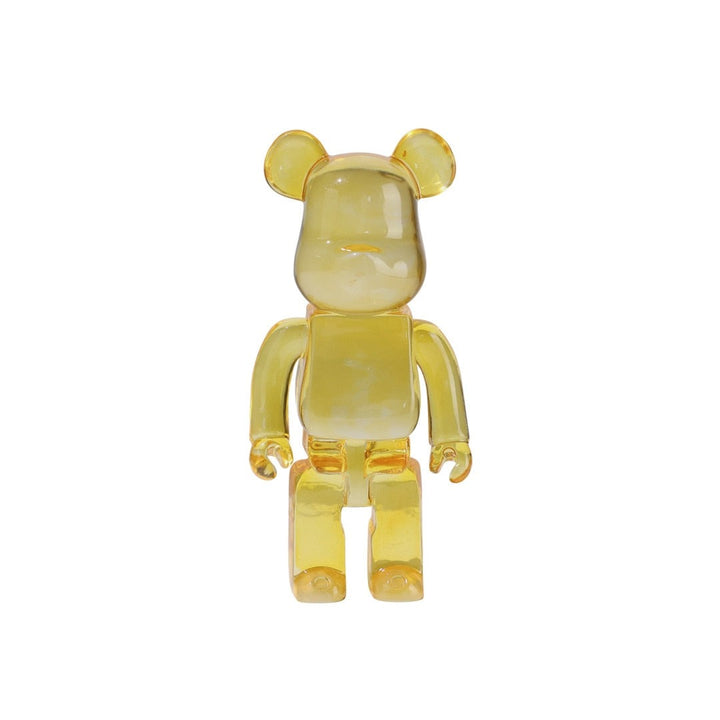 "Lebendige Bearbricks Skulptur mit buntem Design, ideal als stylische Tischdekoration und Sammlerfigur, aus Harz gefertigt."