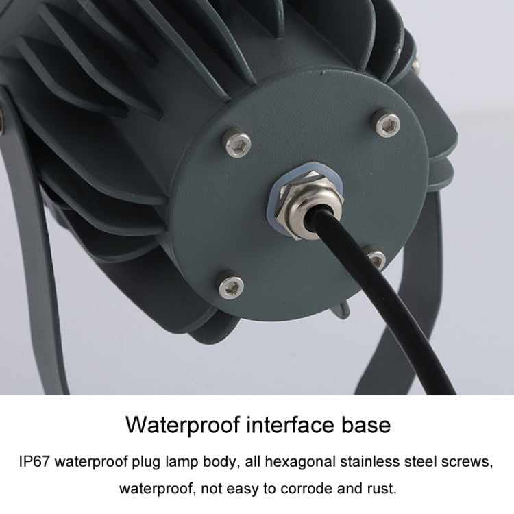 "LED Flutlicht COB Lampe, wetterfest, 20W, 7 Farben, aus Druckguss-Aluminium, IP65, für Außenbeleuchtung, 360° drehbar"