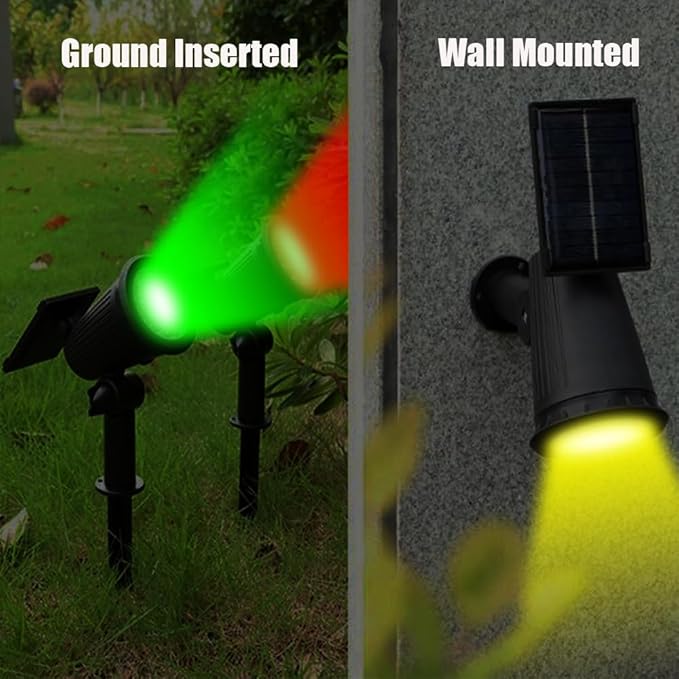 "LED Solar Gartenstrahler, wetterfest, fokussiertes Licht, perfekte Außenbeleuchtung. Ideal für Wege und Dekorationen."