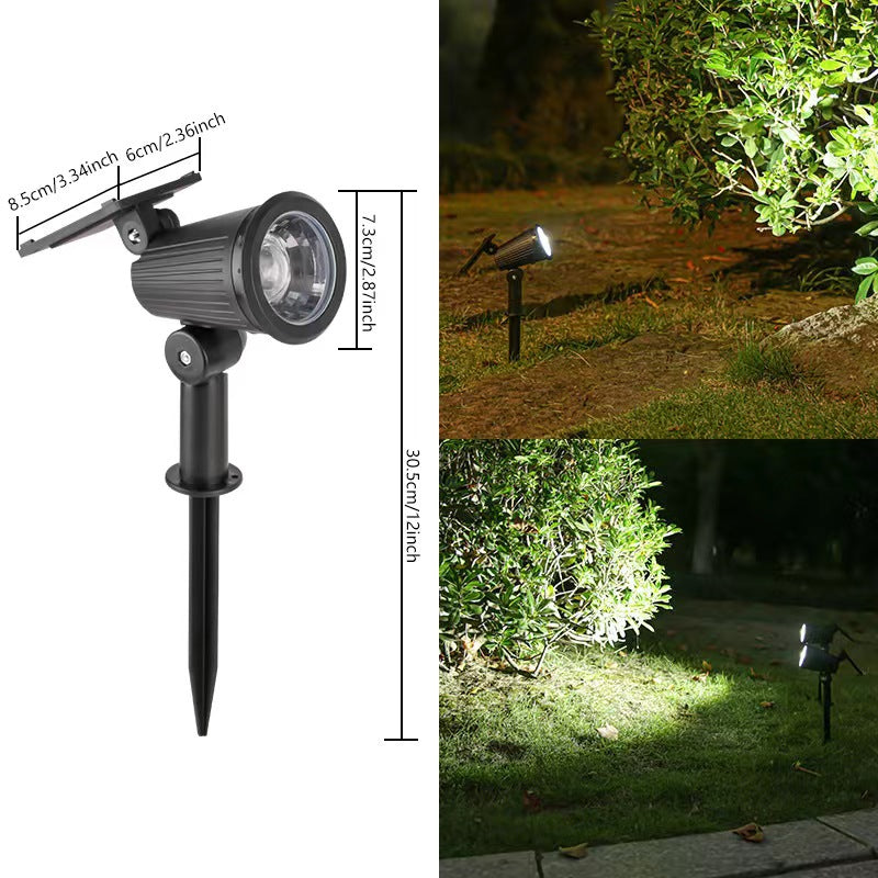 "LED Solar Gartenstrahler, wetterfest, fokussiertes Licht, perfekte Außenbeleuchtung. Ideal für Wege und Dekorationen."