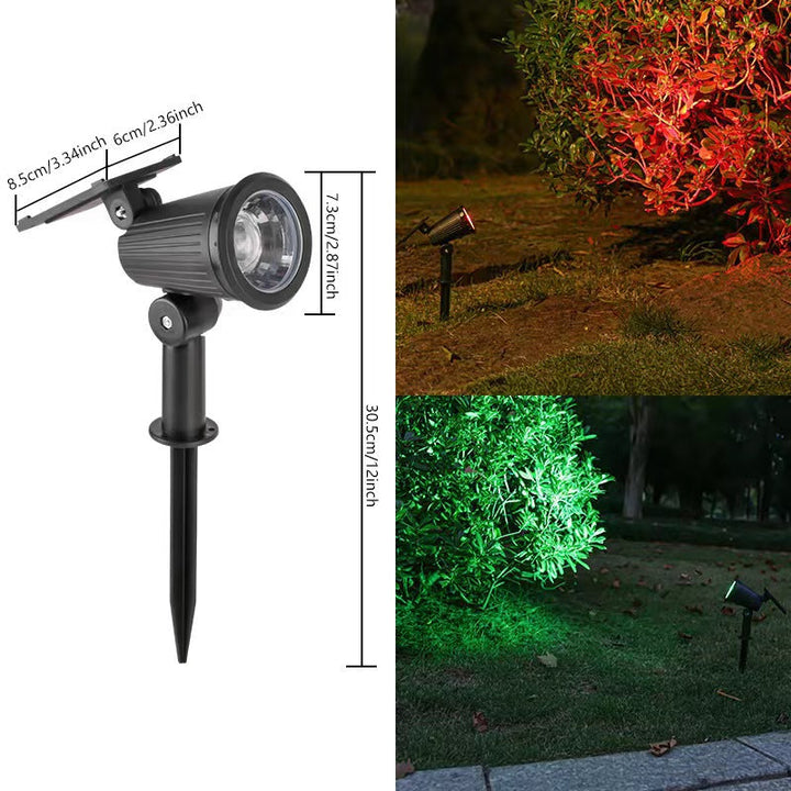 "LED Solar Gartenstrahler, wetterfest, fokussiertes Licht, perfekte Außenbeleuchtung. Ideal für Wege und Dekorationen."