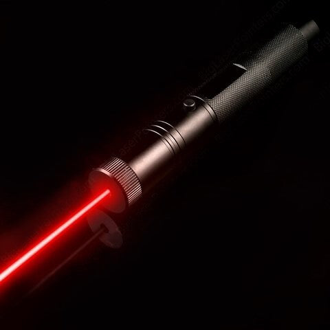 Leistungsstarker Laserpointer mit Aluminiumlegierung, einstellbarem Fokus; langreichweitiger Strahl in Rot, Grün, Lila.