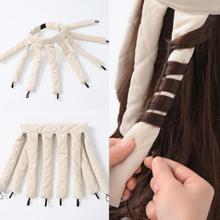 "LockenLeicht™️: sanftes Styling ohne Hitze, leicht & tragbar, ideal für schonende Locken in beige, weinrot, schwarz"