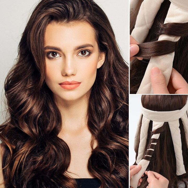 "LockenLeicht™️: sanftes Styling ohne Hitze, leicht & tragbar, ideal für schonende Locken in beige, weinrot, schwarz"