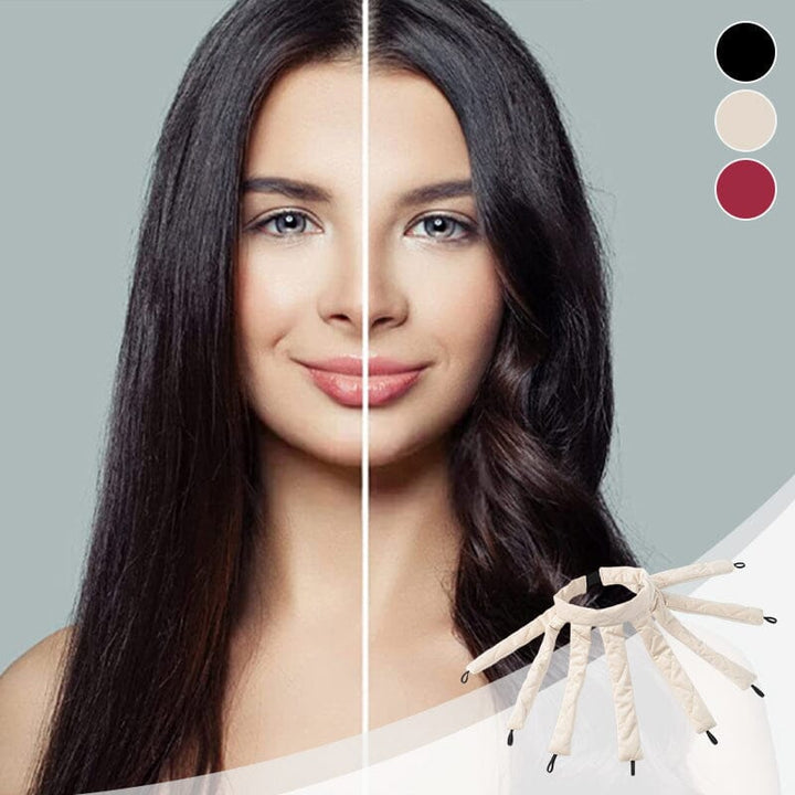 "LockenLeicht™️: sanftes Styling ohne Hitze, leicht & tragbar, ideal für schonende Locken in beige, weinrot, schwarz"