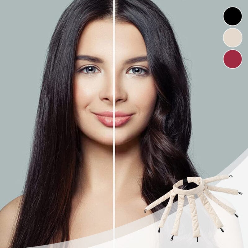 "LockenLeicht™️: sanftes Styling ohne Hitze, leicht & tragbar, ideal für schonende Locken in beige, weinrot, schwarz"