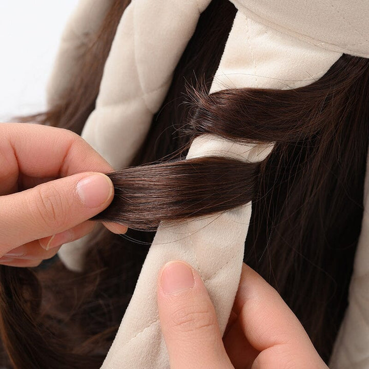 "LockenLeicht™️: sanftes Styling ohne Hitze, leicht & tragbar, ideal für schonende Locken in beige, weinrot, schwarz"