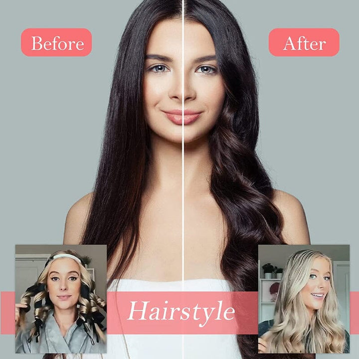 "LockenLeicht™️: sanftes Styling ohne Hitze, leicht & tragbar, ideal für schonende Locken in beige, weinrot, schwarz"