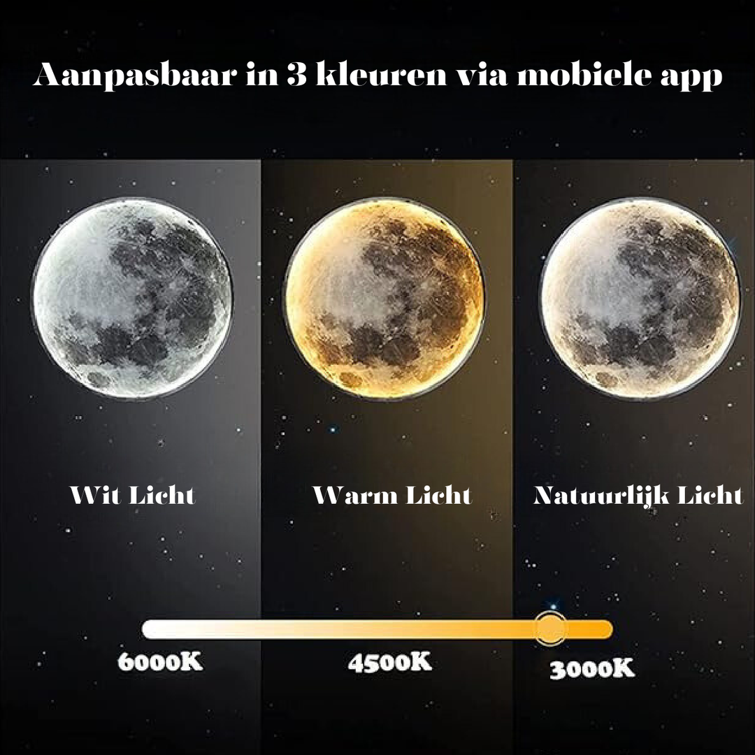 "LunaGlow Mondlampe mit realistischer Mondoberfläche und LED-Technik, dimmbar, in Bürograu, für gemütliche Beleuchtung."