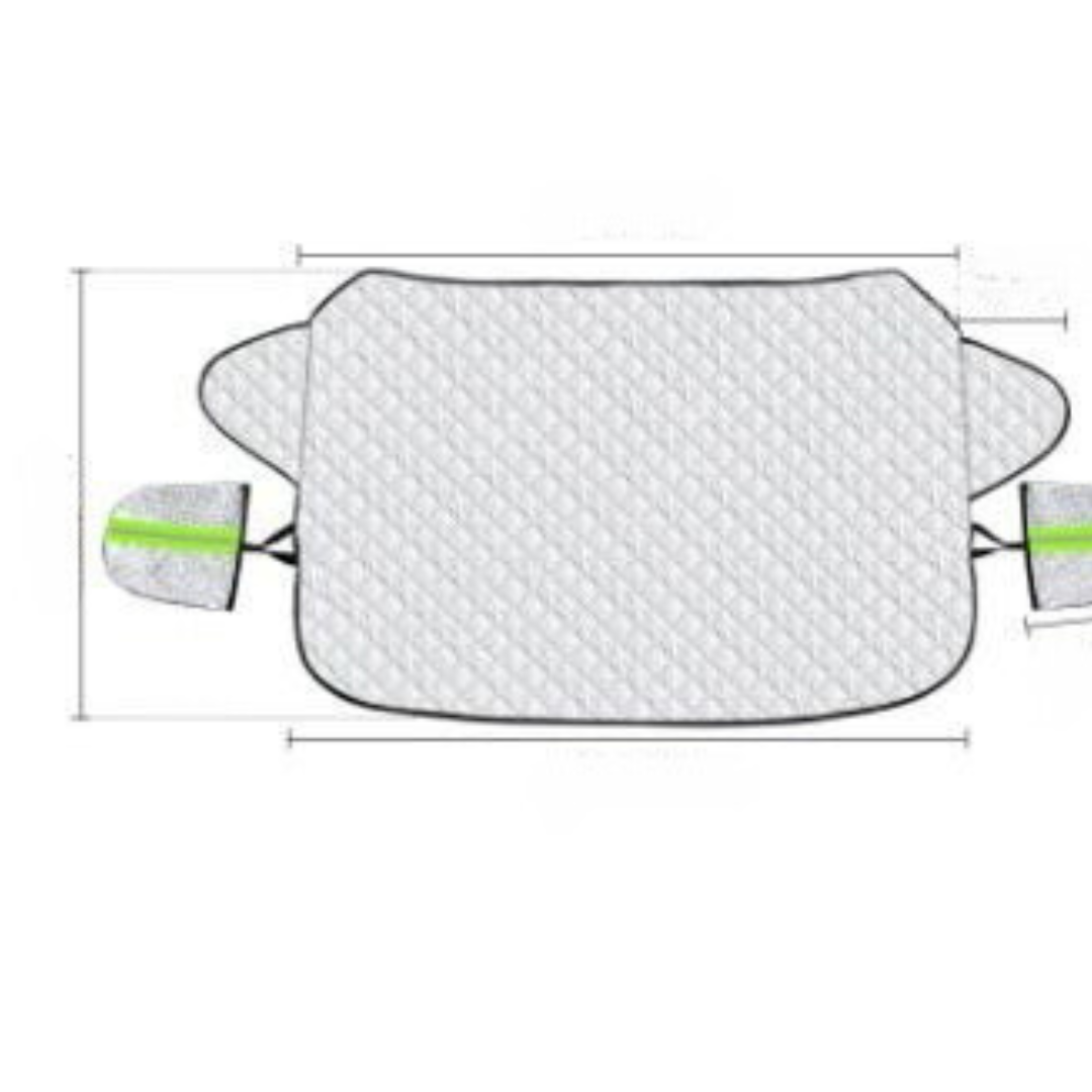 "Magnetische Windschutzscheibenabdeckung schützt Auto vor Schnee und Eis, mit starken Magnetkanten, vielseitig einsetzbar."