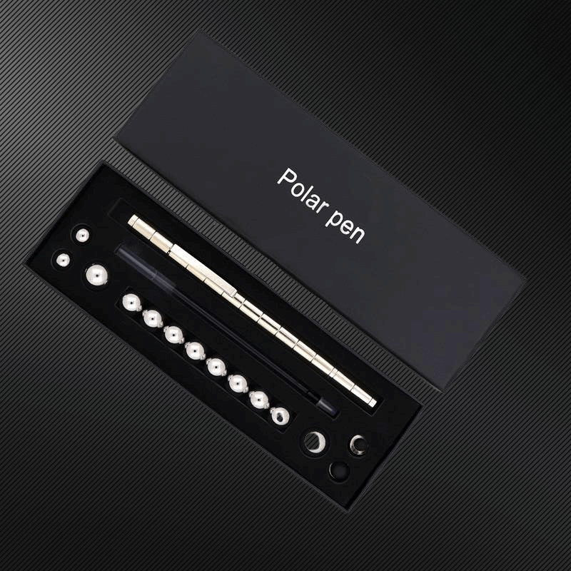 "Magnetischer Fidget Pen für Stressabbau, Silber, kombiniert Stift und Spielzeug für mehr Produktivität und Kreativität"