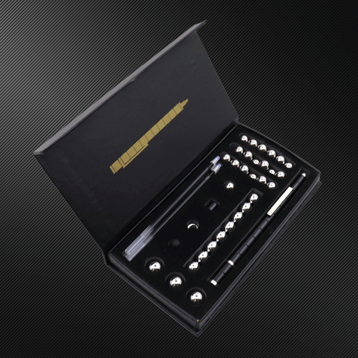 "Magnetischer Fidget Pen für Stressabbau, Silber, kombiniert Stift und Spielzeug für mehr Produktivität und Kreativität"