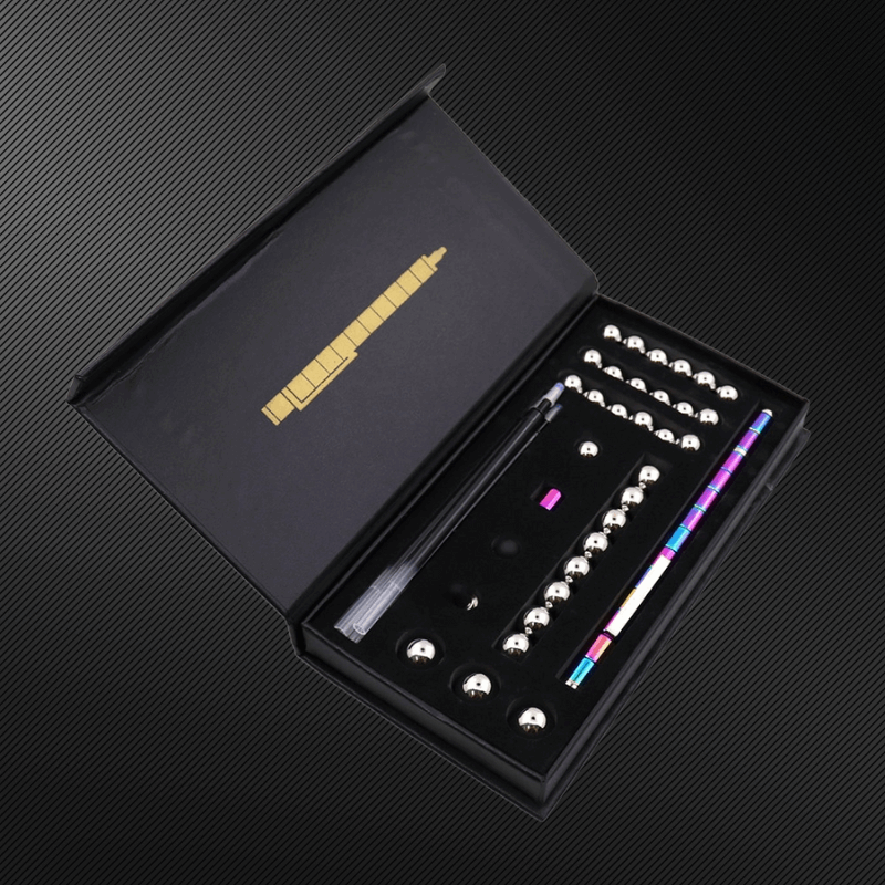 "Magnetischer Fidget Pen für Stressabbau, Silber, kombiniert Stift und Spielzeug für mehr Produktivität und Kreativität"