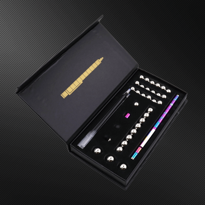 "Magnetischer Fidget Pen für Stressabbau, Silber, kombiniert Stift und Spielzeug für mehr Produktivität und Kreativität"
