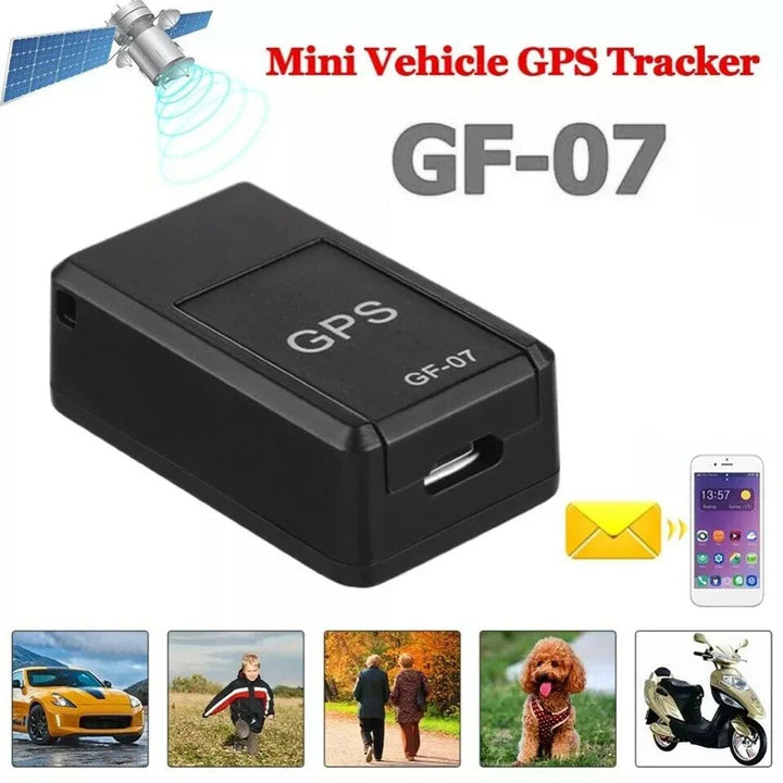 Magnetischer Mini GPS-Tracker, kompakt, schwarz, zur diskreten Ortung. Starker Magnet, einfache Installation, kein Abo nötig.