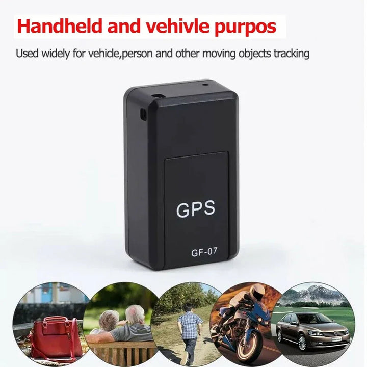 Magnetischer Mini GPS-Tracker, kompakt, schwarz, zur diskreten Ortung. Starker Magnet, einfache Installation, kein Abo nötig.