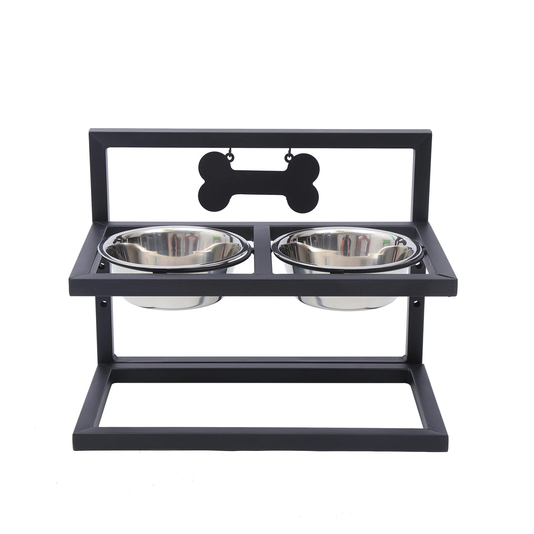 Erhöhter Hundenapf mit 2 Näpfen