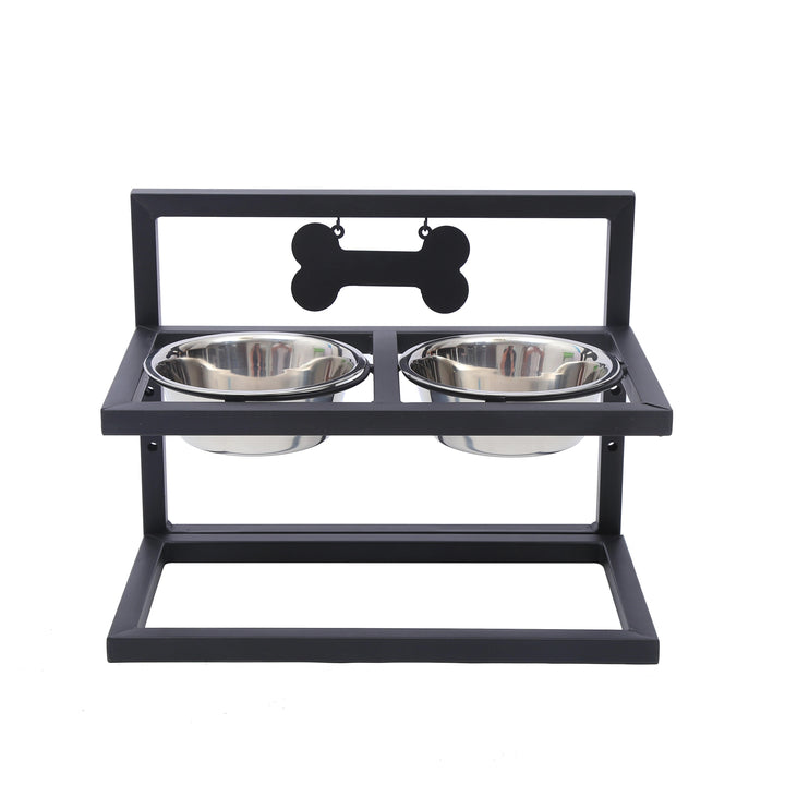 Erhöhter Hundenapf mit 2 Näpfen