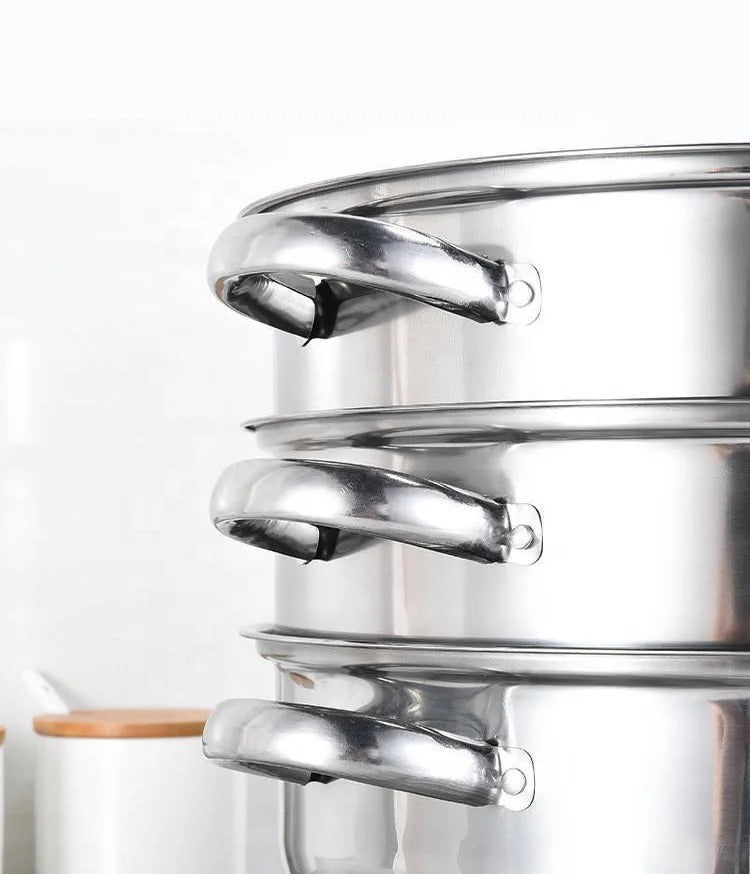 3-Schicht Dampfgarer - Edelstahl Dämpfer