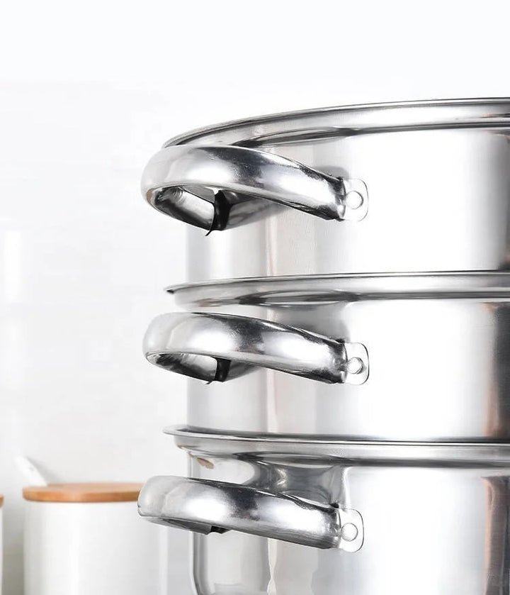 3-Schicht Dampfgarer - Edelstahl Dämpfer
