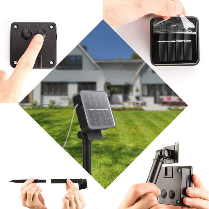 "Marokkanische Solar-Lichterketten, warmweiß, wetterfest, Metallkugeln, für stilvolle Gartenbeleuchtung"