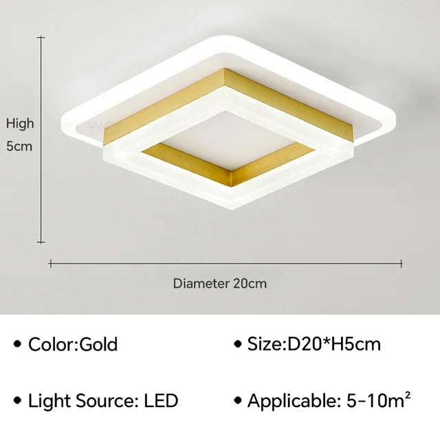 "Minimalistische moderne Deckenleuchte mit klaren Linien in Acryl und Metall, ideal für elegante Raumbeleuchtung."