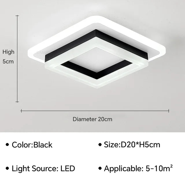 "Minimalistische moderne Deckenleuchte mit klaren Linien in Acryl und Metall, ideal für elegante Raumbeleuchtung."
