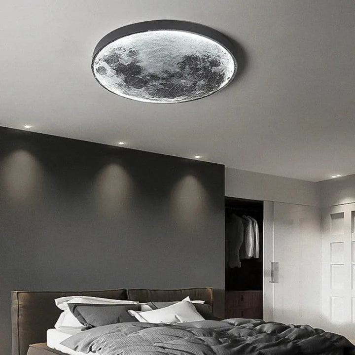 "Moderne LED Mond Wandleuchte mit sanftem Licht, ideal für Schlafzimmer, stilvolles Design, energiesparend"