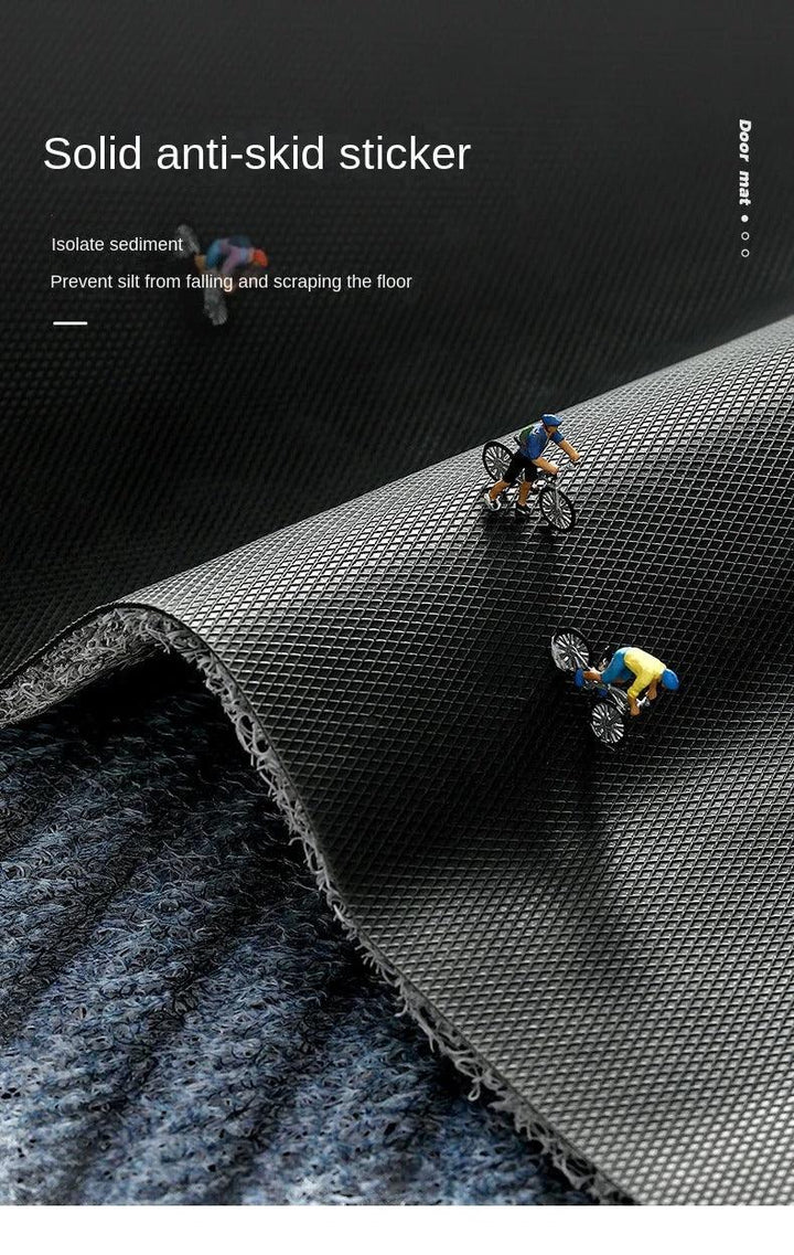 "Moderne rutschfeste PVC-Fußmatte, rechteckig, grün, perfekt für stilvolle Eingangsbereiche."