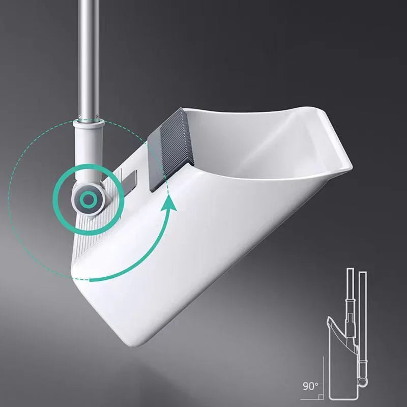 "Multifunktionales 3-in-1 Besen- und Kehrblech-Set, ergonomisch, langlebig, mit integriertem Besen, Bürste und Kehrblech."