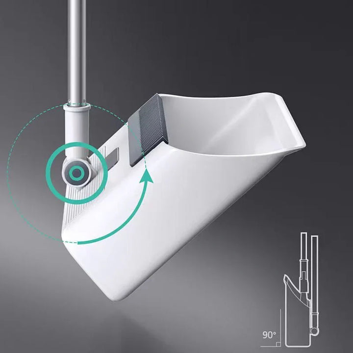 "Multifunktionales 3-in-1 Besen- und Kehrblech-Set, ergonomisch, langlebig, mit integriertem Besen, Bürste und Kehrblech."