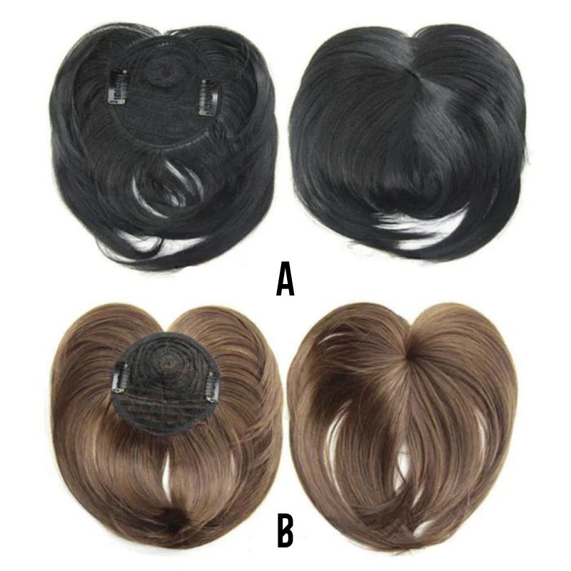 "Natürliche Haarverlängerung, dicht und fließend, für schnelle, stilvolle Frisuren in verschiedenen Farben."