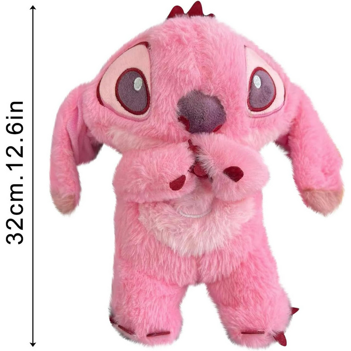 "Niedliches Stofftier Stitch mit integrierten Lichtern und Musik, ideal für beruhigenden Schlaf und Disney-Fans."