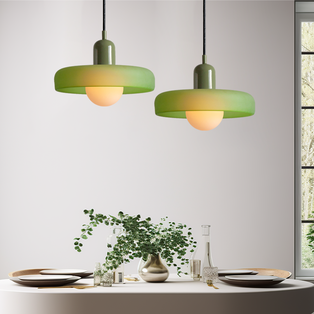 "NordicGlass Deckenlampe, skandinavisches Design, Glas, minimalistische Eleganz, verschiedene Farben, Hängelampe, stilvoll"