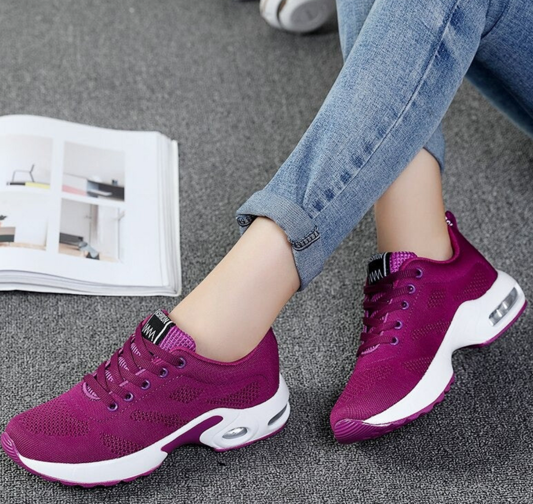 Orthopädische Damen Sneaker, Sport-Laufschuhe, Air-Cushion-Sohle, atmungsaktives Mesh, ideal für Laufen und Fitness.