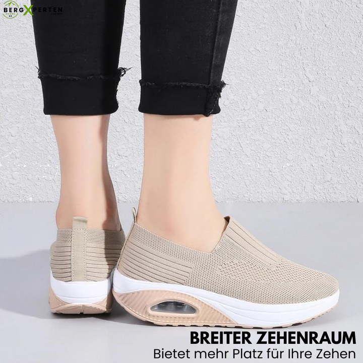 "Orthopädische Damenschuhe mit rutschfester Sohle, breitem Zehenbereich und atmungsaktiven Materialien, ideal für Komfort"